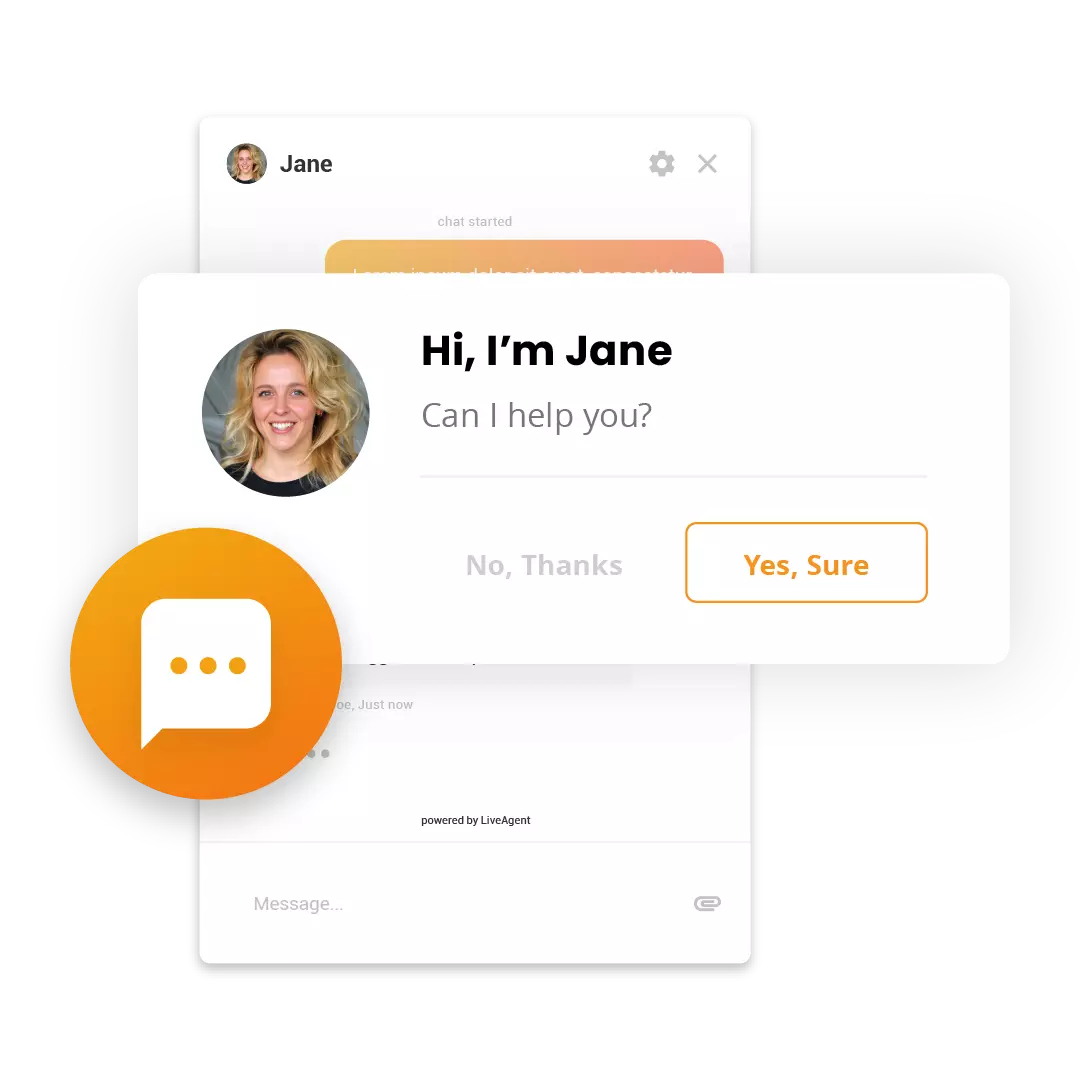 LiveAgent proaktyvus pokalbio pakvietimas