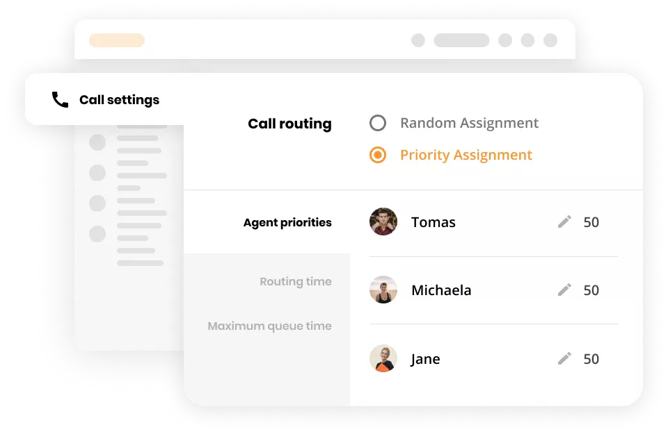 LiveAgent skambučių maršrutizavimas
