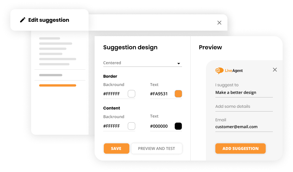 Grįžtamojo ryšio ir pasiūlymų funkcija pagalbos tarnybos programinėje įrangoje - LiveAgent
