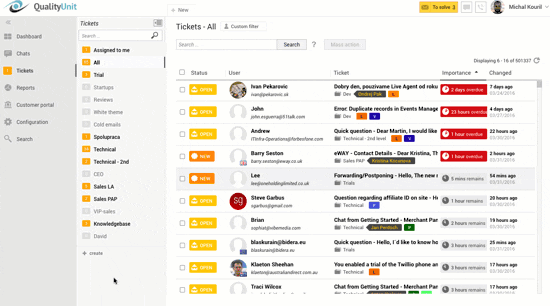 LiveAgent prietaisų skydo animacija