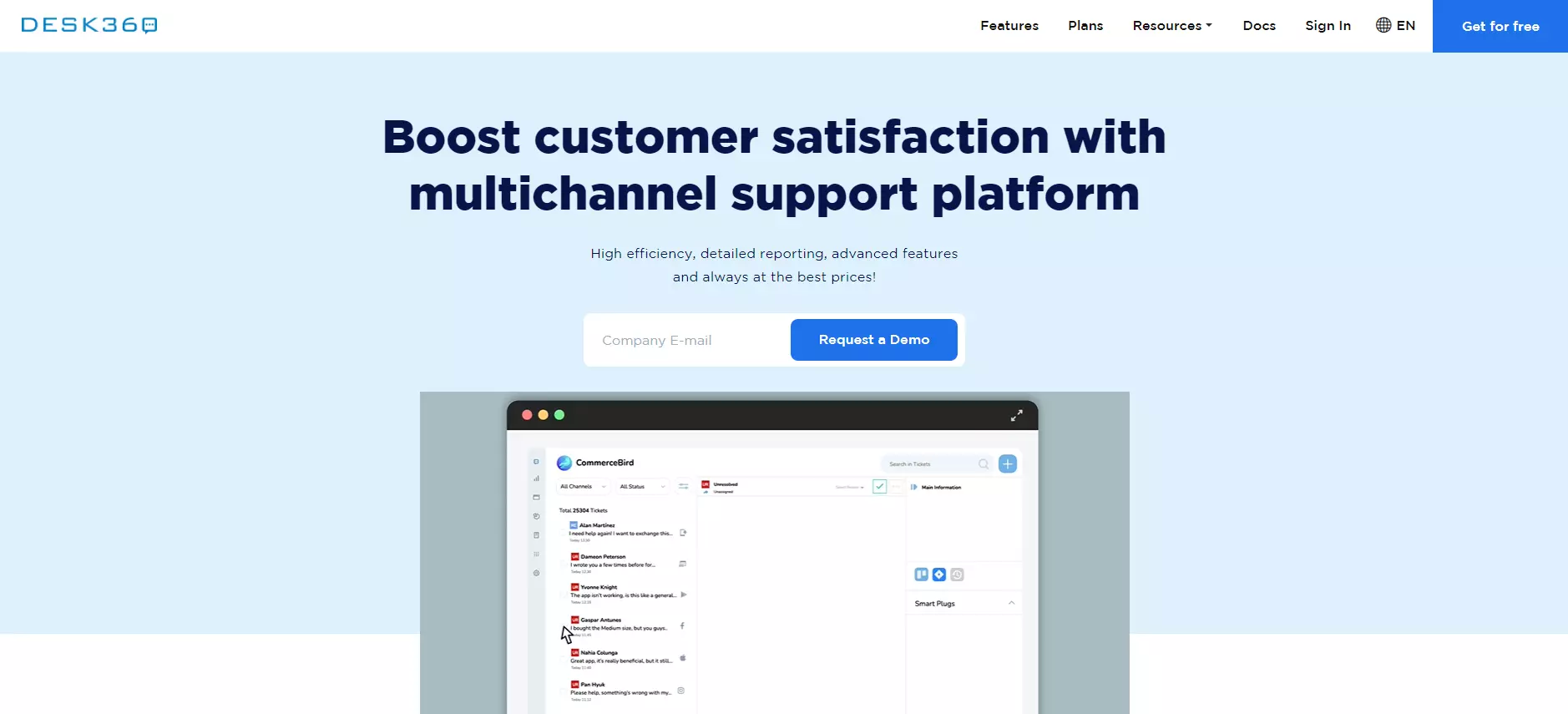 Desk360 pagrindinis puslapis