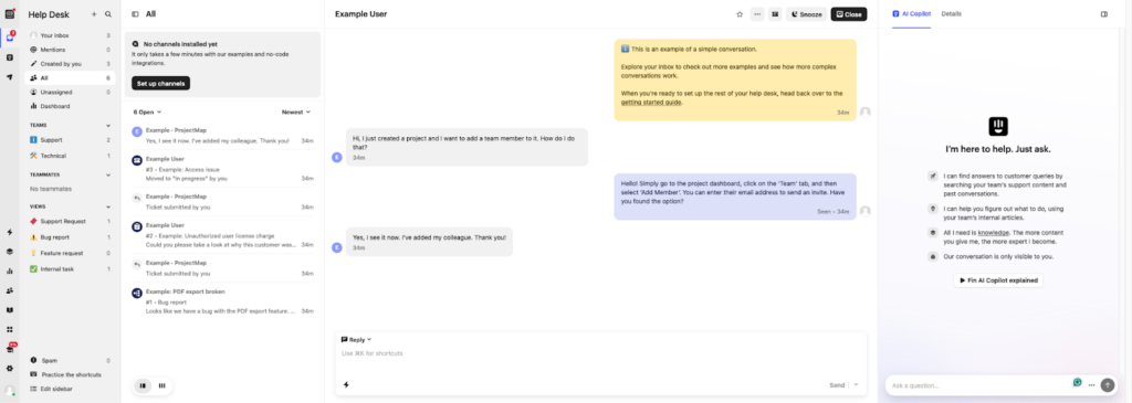 Intercom klientų aptarnavimo programinė įranga