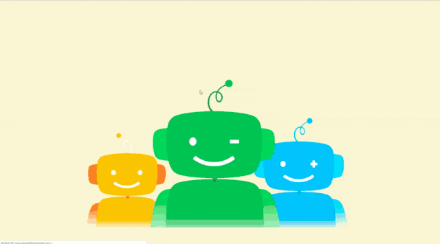 Quriobot integravimo animacija