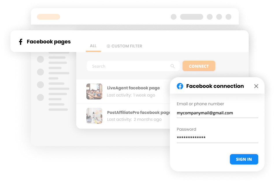 Sujunk Facebook su pagalbos stalo programine įranga - LiveAgent