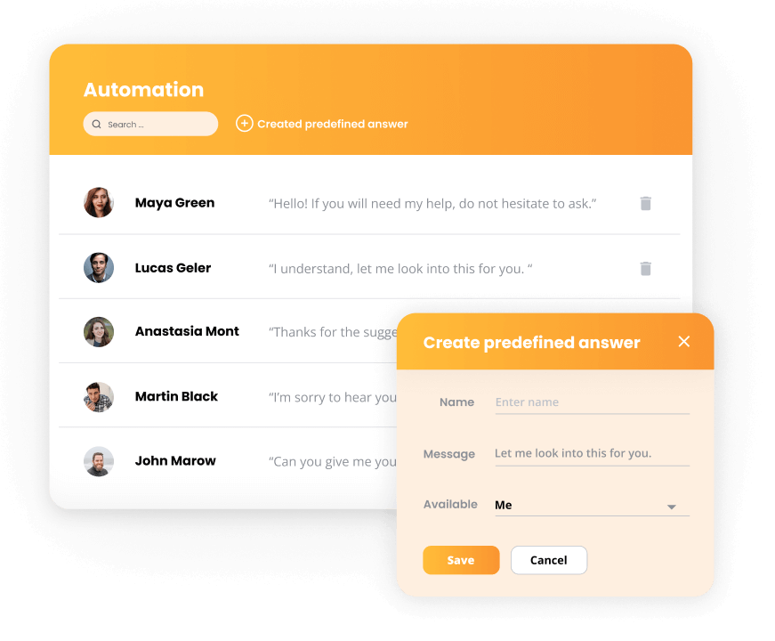 LiveAgent automatizavimas - iš anksto nustatyti atsakymai