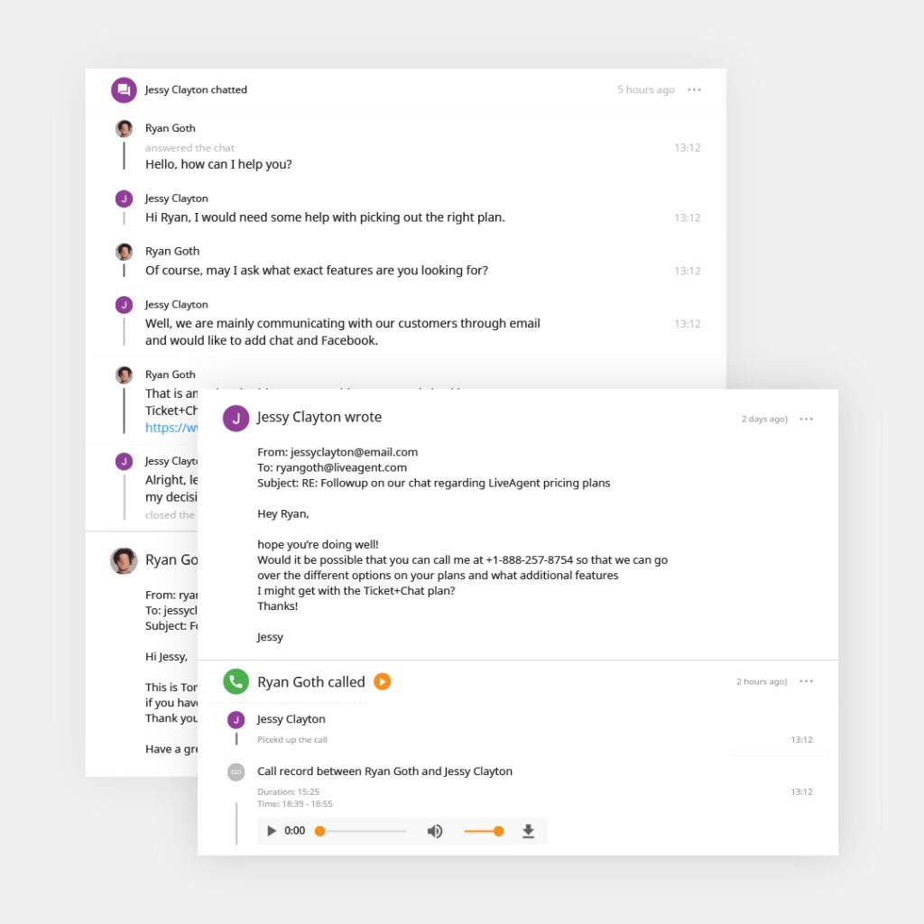 LiveAgent bilieto pavyzdys