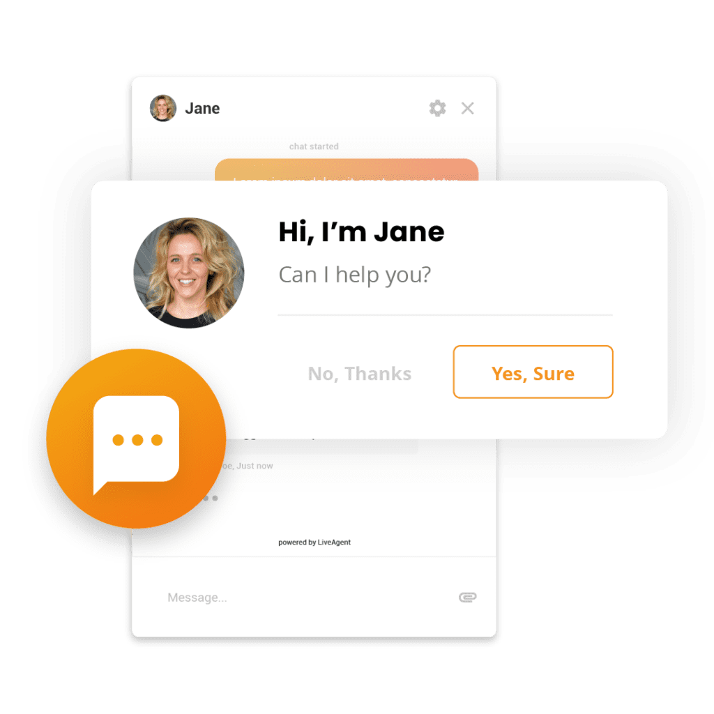 Proactive chat invitations example