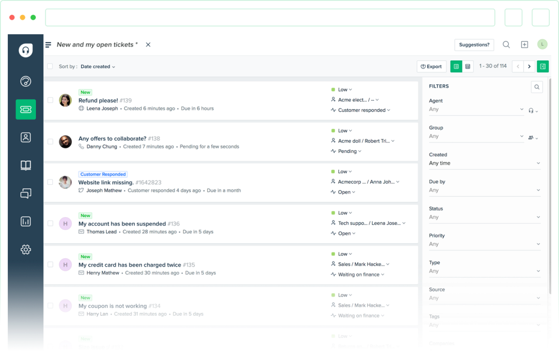 FreshDesk atidaryti bilietus
