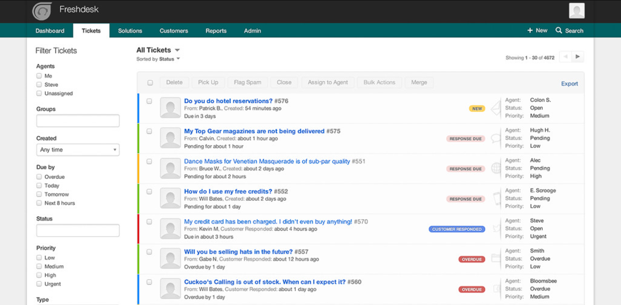 Freshdesk bilieto veikla