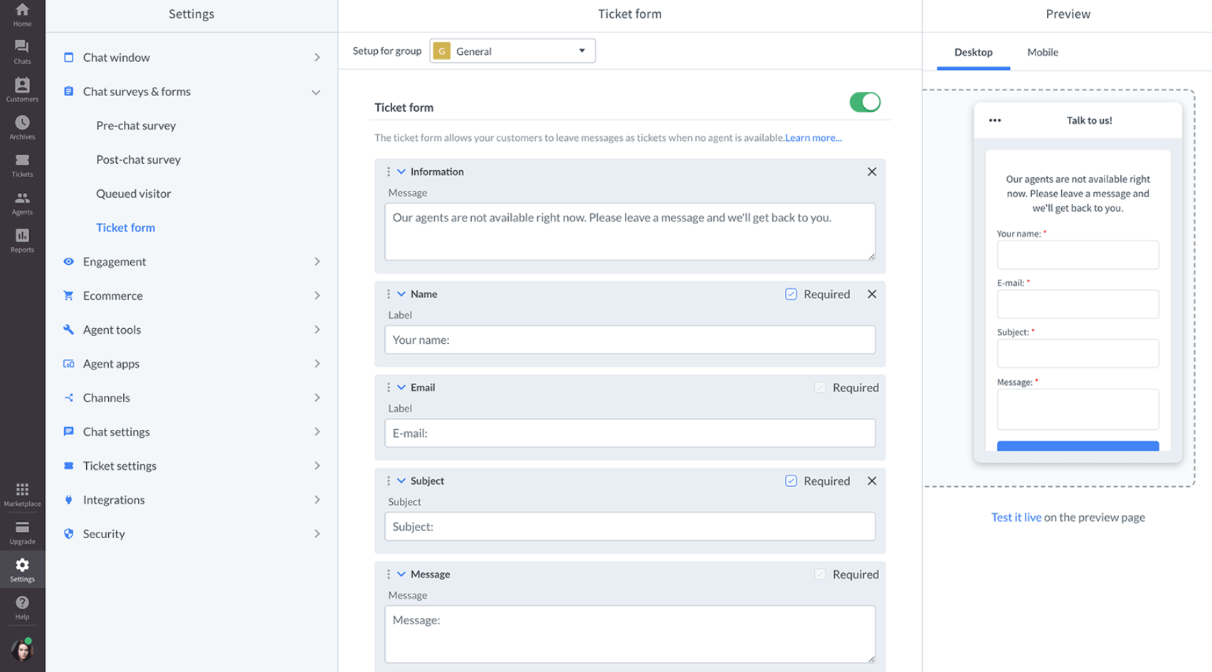 LiveChat omnichannel valdymas