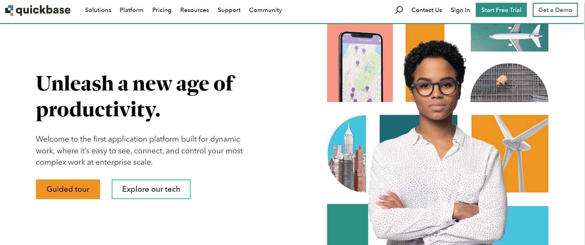 Quickbase pagrindinis puslapis - sujunkite ir kontroliuokite savo sudėtingus projektus be jokios kodavimo patirties