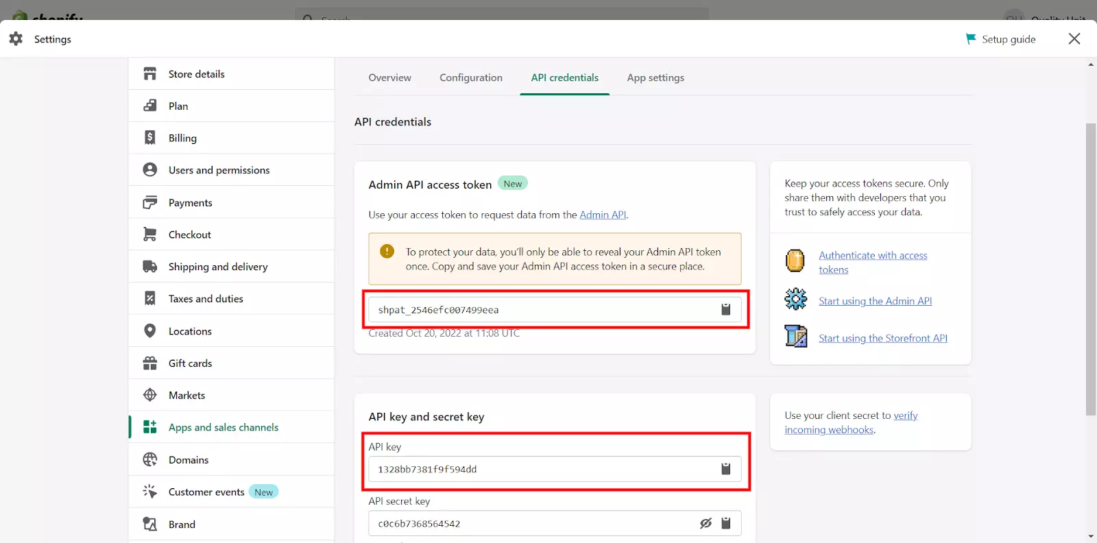 Prieigos žetono ir API rakto pasiekimas, skirtas papildinio konfigūravimui LiveAgent