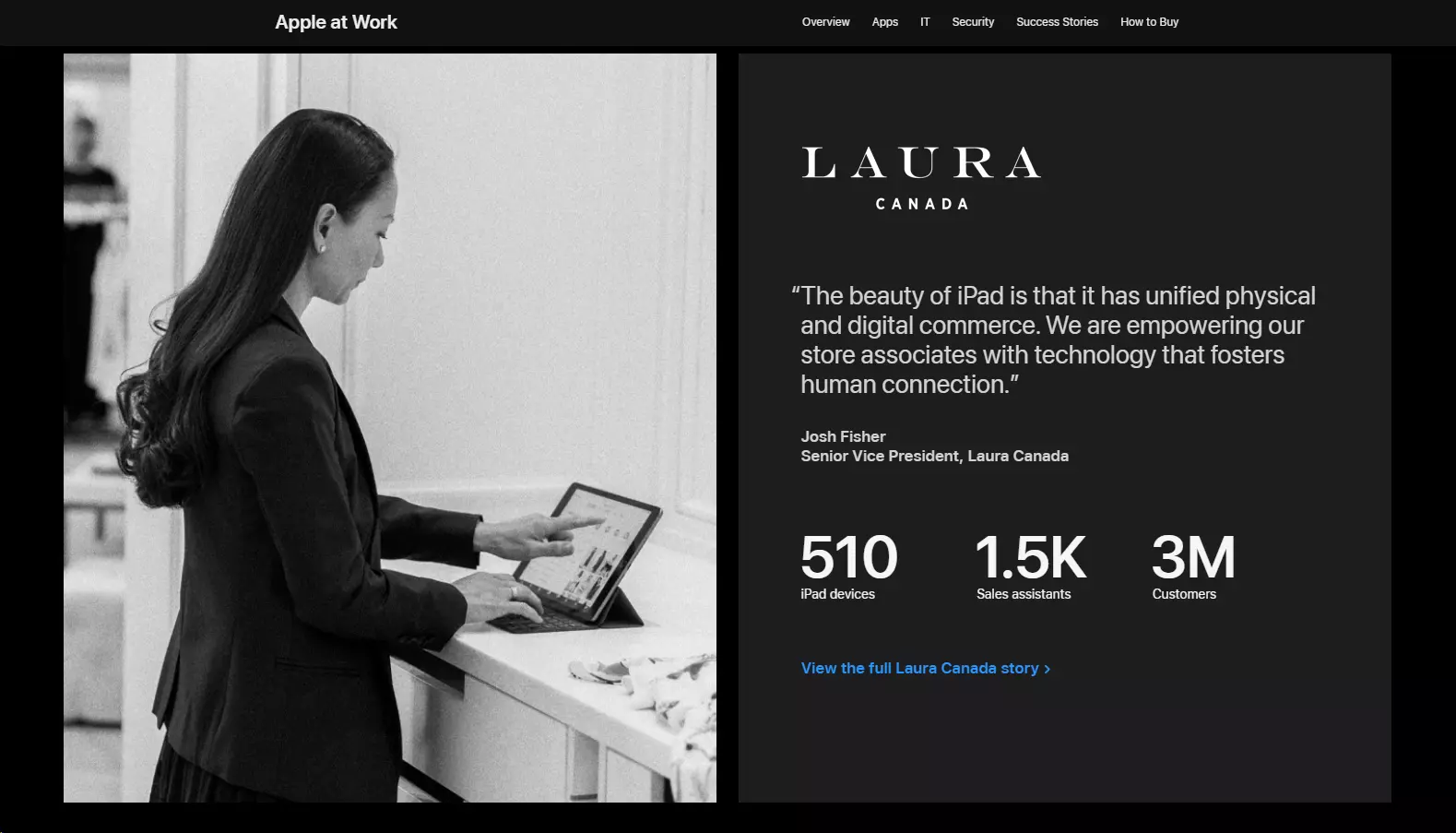 Apple laikosi savo kliento aptarnavimo tikslų, suteikdama aukštos kokybės produktus ir personalizuotus sprendimus