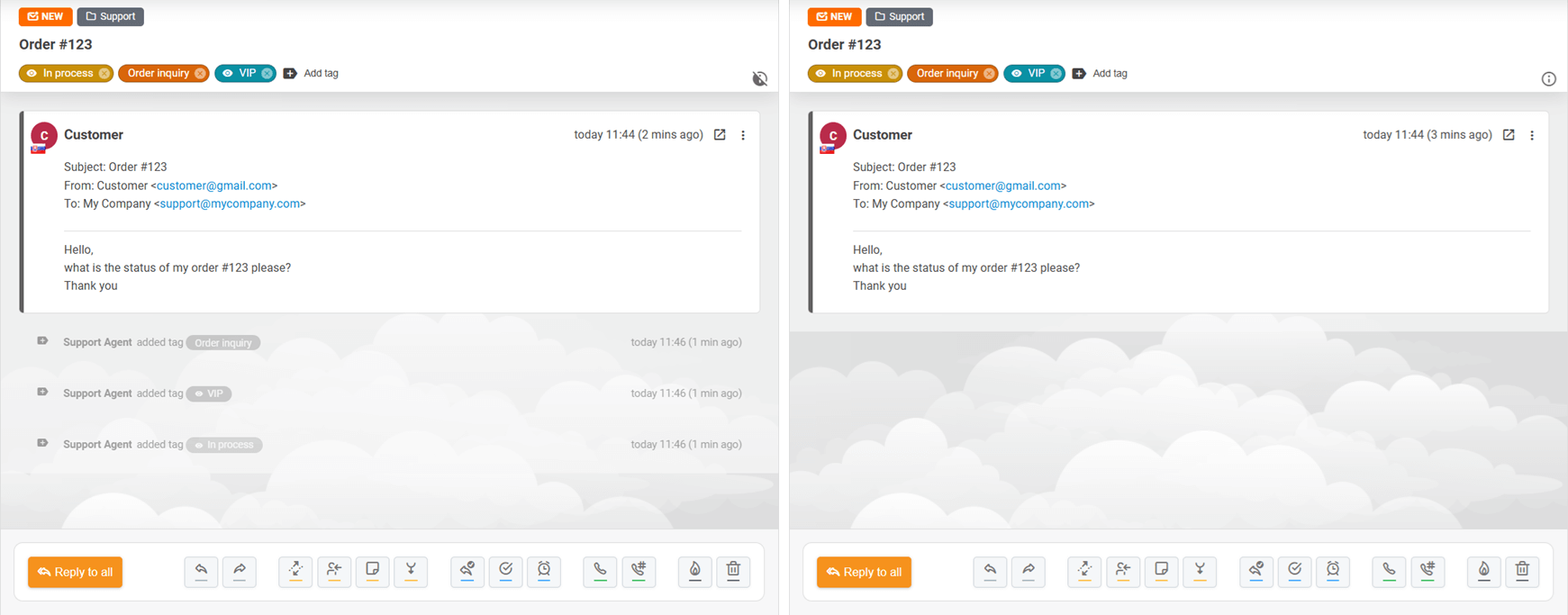 Galimybė paslėpti sisteminės žinutes bilete