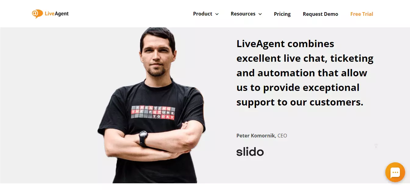 LiveAgent Slido liudijimas