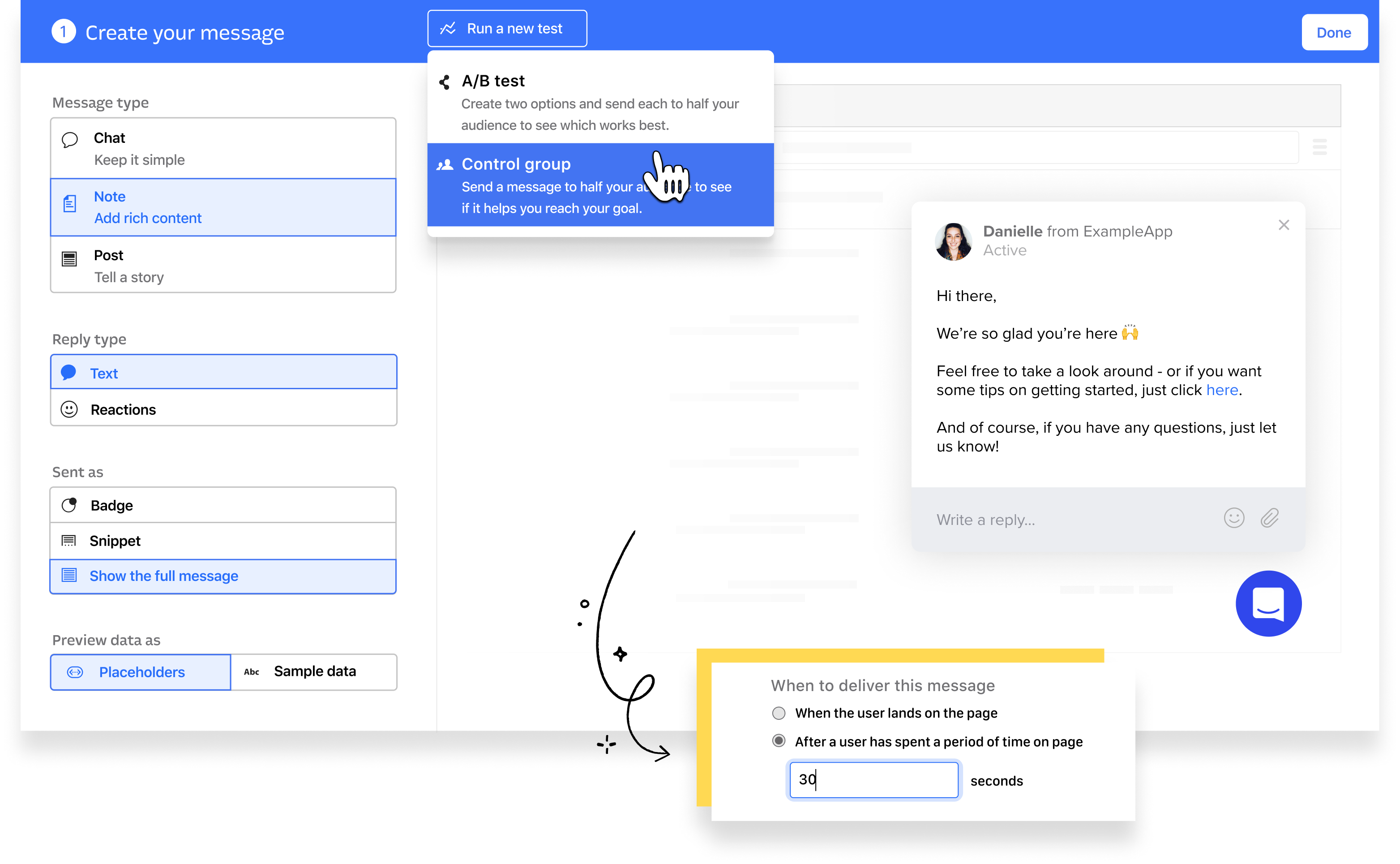 Intercom vykstantis tiesioginės pokalbis