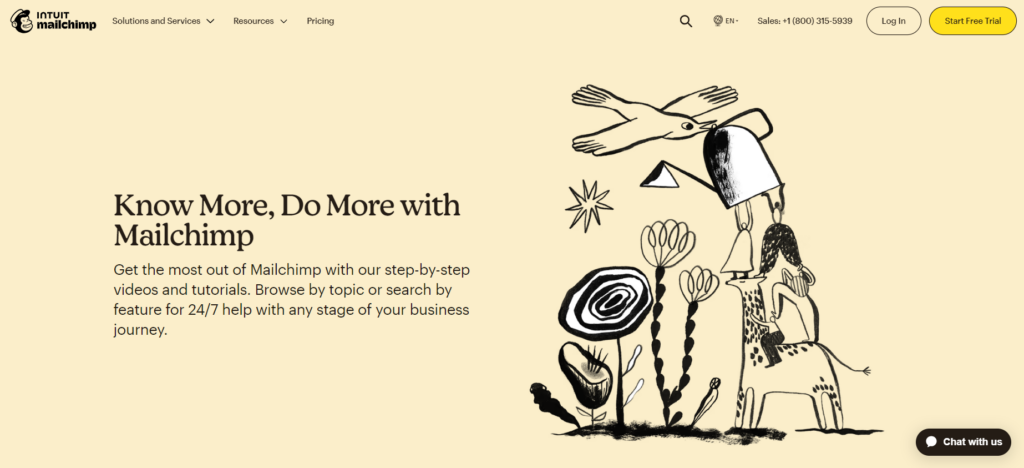 Mailchimp žinių bazės platforma