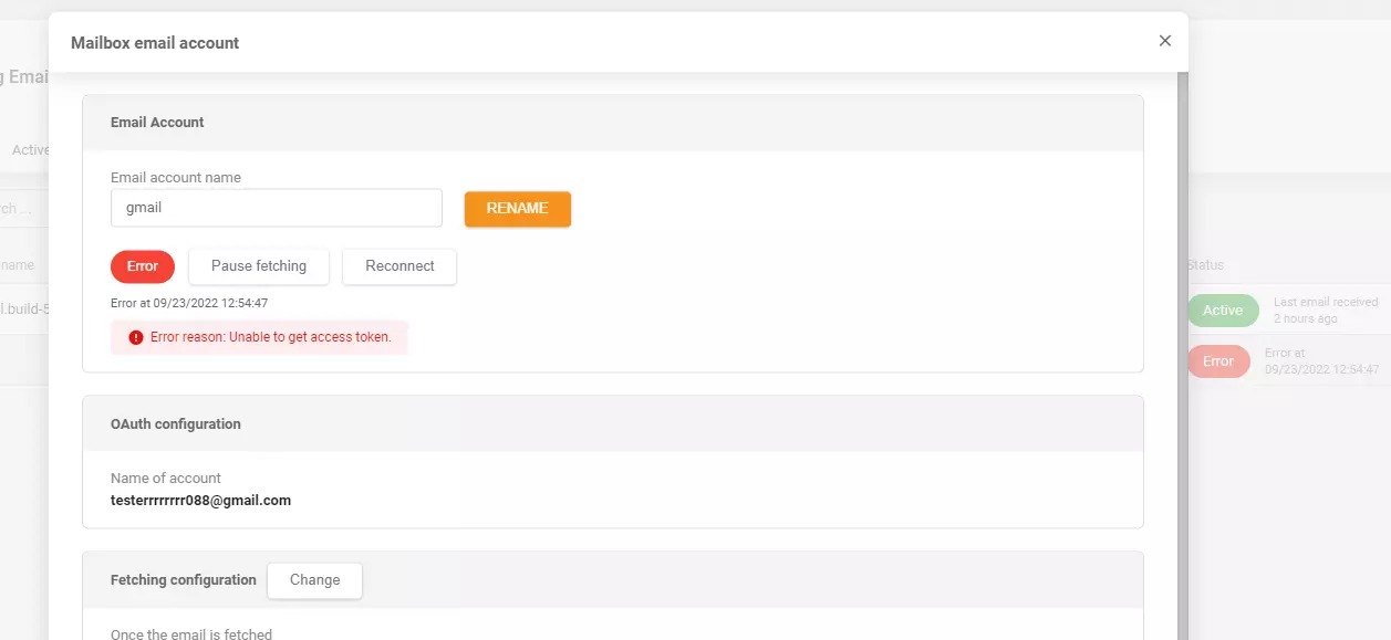LiveAgent - Pašalinta klaida, pridėjus Gmail gaunamo pašto paskyrą