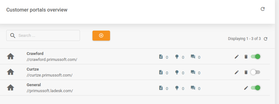 LiveAgent - Išspręsta tinklelis kliento portale