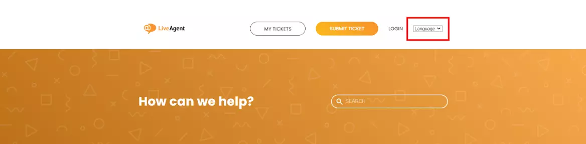 LiveAgent - Žinių bazės kalbos nustatymai