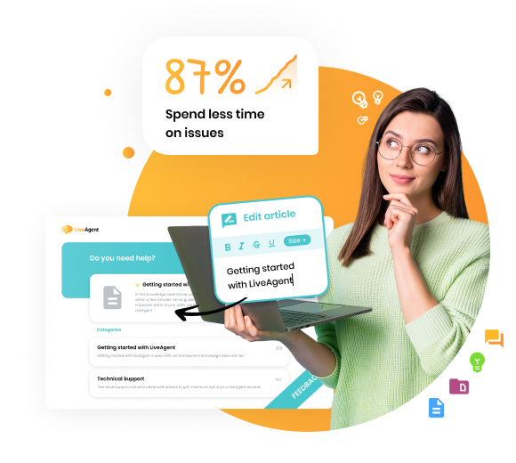 Sutaupykite laiką su LiveAgent