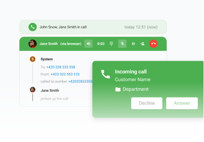 LiveAgent skambučių centras ir tiesioginio pokalbio integracija