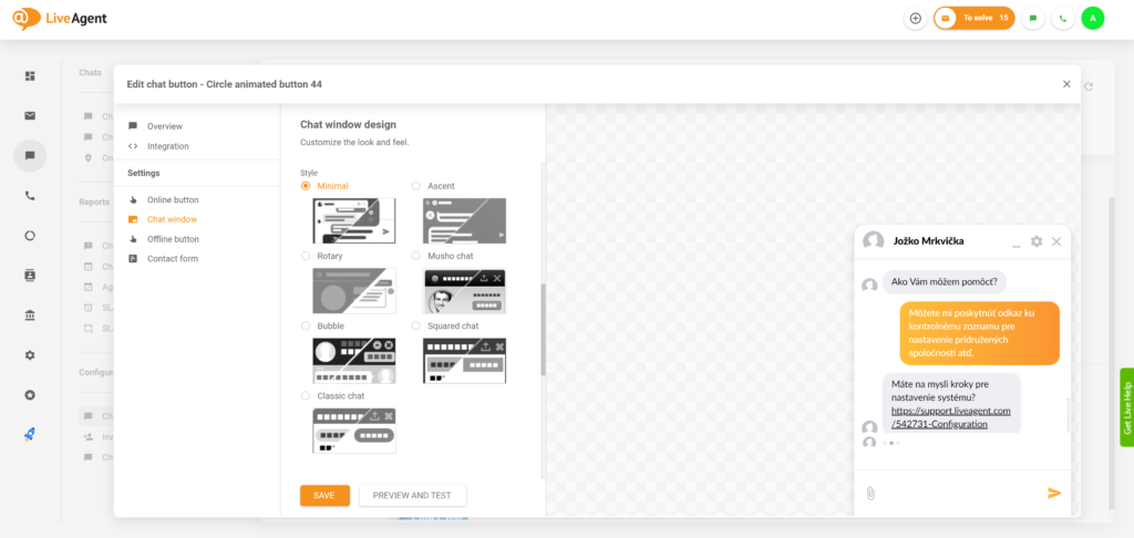 Naujas LiveAgent tiesioginio pokalbio lango dizainas