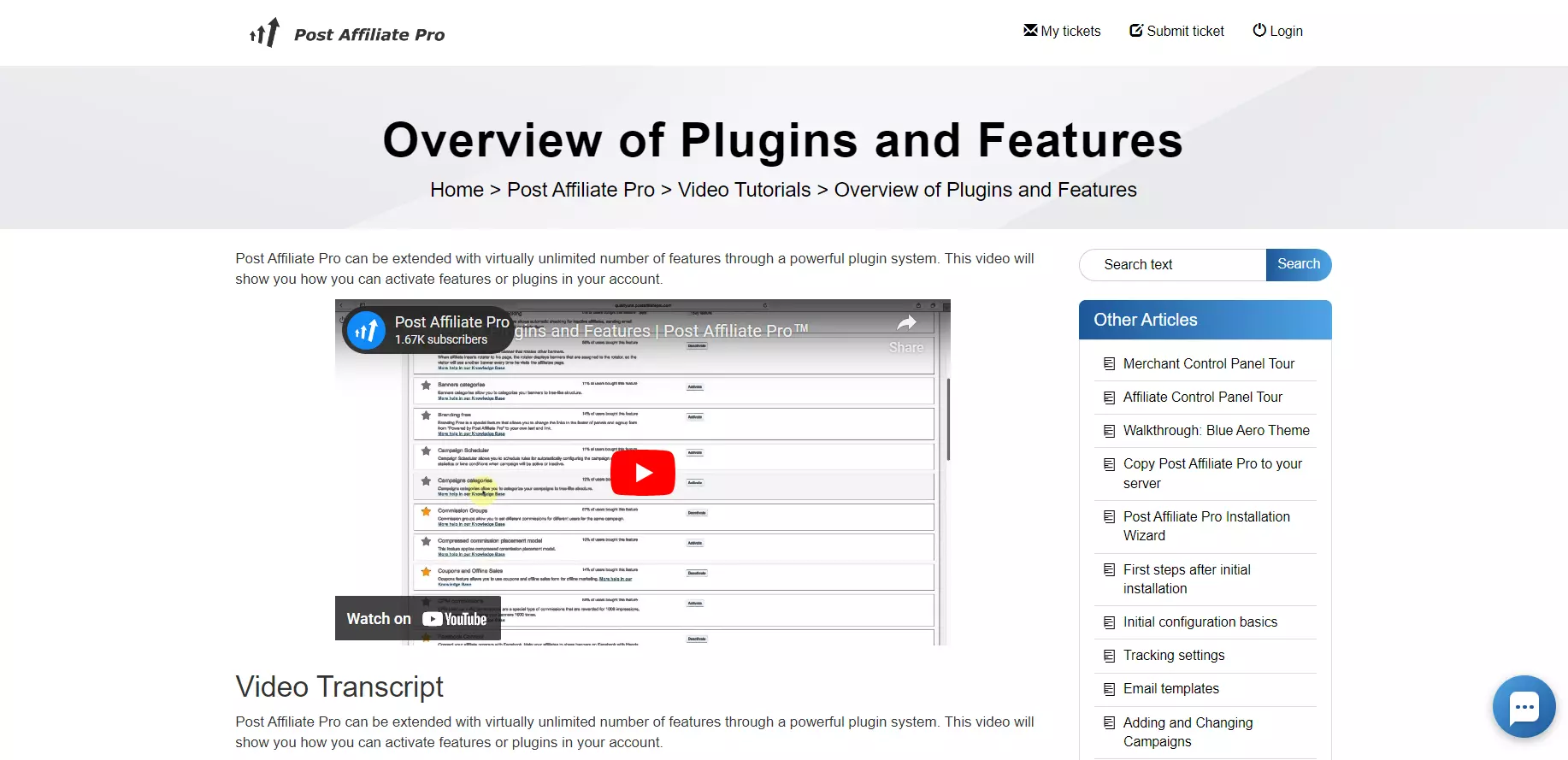 Post Affiliate Pro vaizdo pamoka
