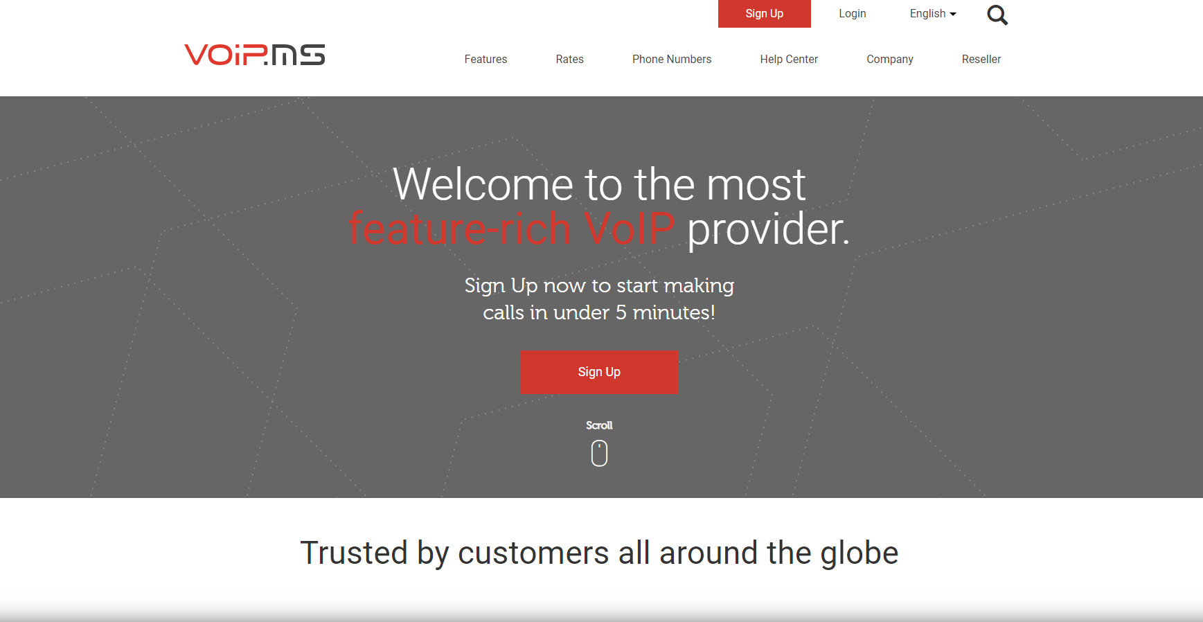 VoIP.ms provider website