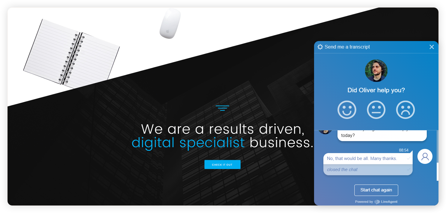 Verslo agento vertinimo lango pavyzdys