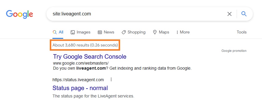 LiveAgent indeksavimas