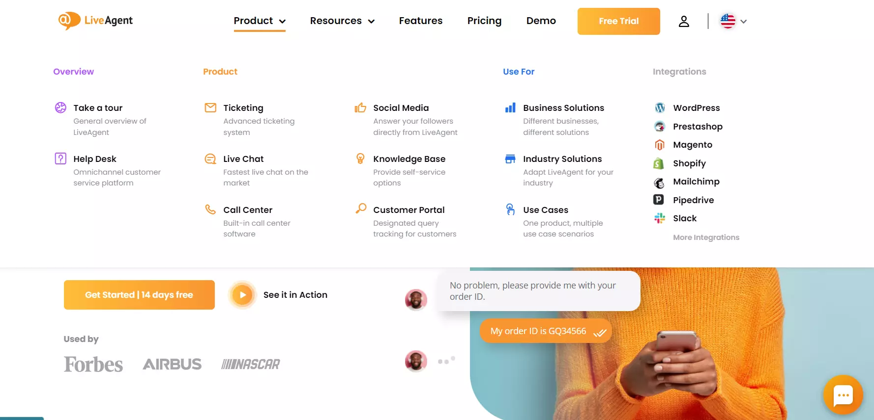 LiveAgent antraštė