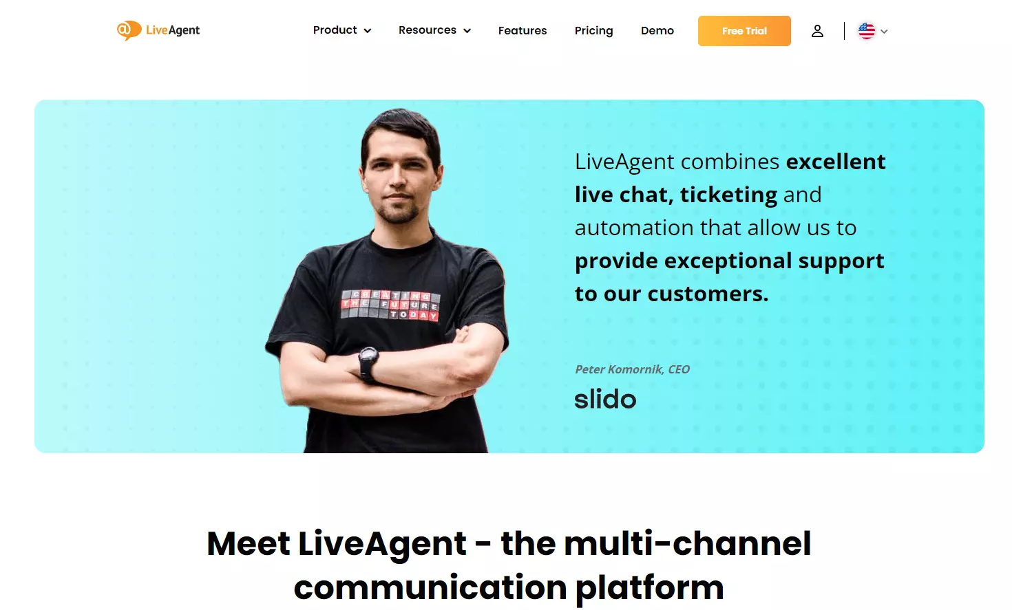 LiveAgent Slido CEO atsiliepimai