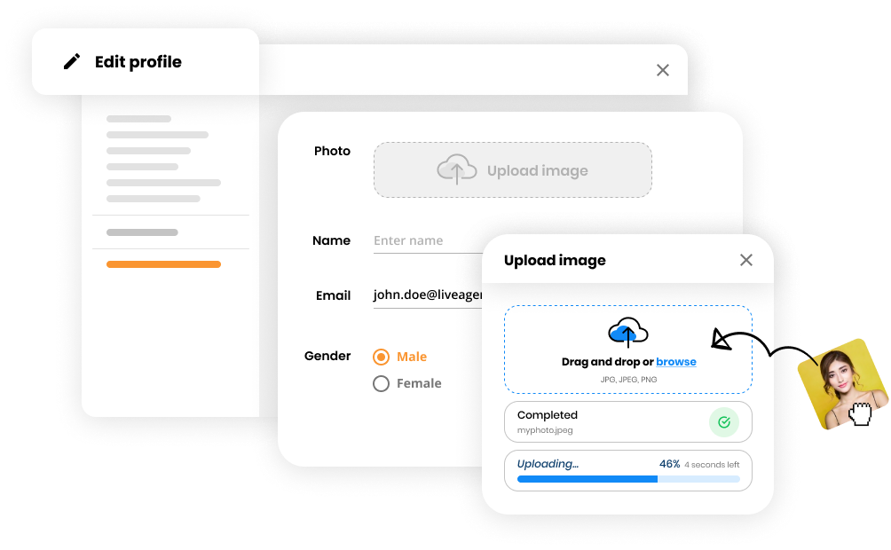 Redaguokite pagalbos agento arba kliento profilio vaizdą pagalbos stalo programinėje įrangoje - LiveAgent