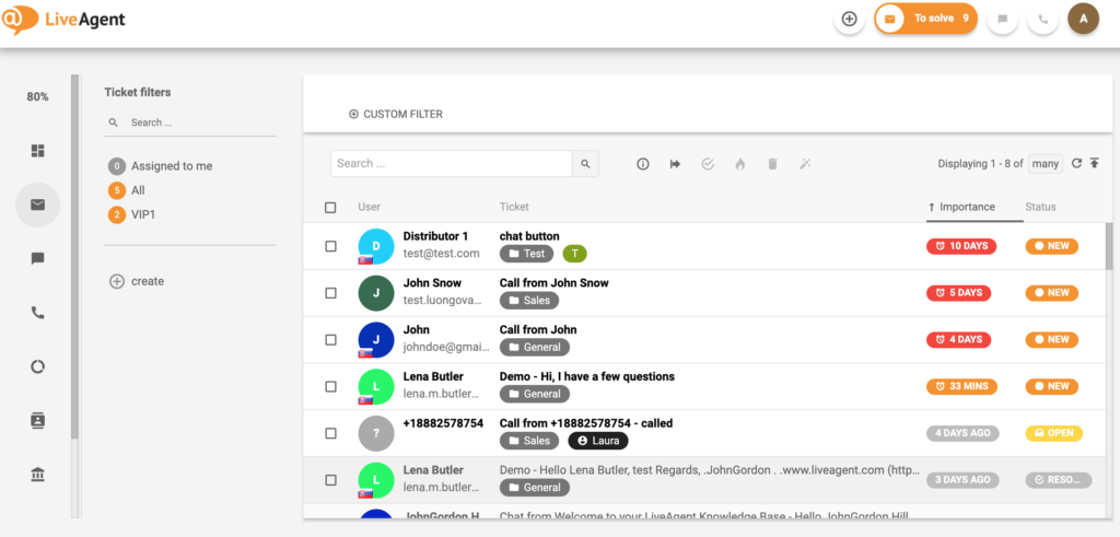 dirbti nuotoliniu būdu arba vietoje su LiveAgent