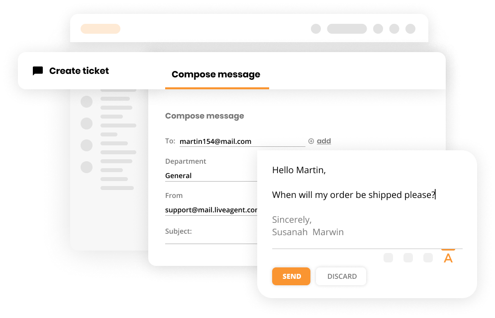 Sukurkite bilietą pagalbos stalo programinėje įrangoje - LiveAgent