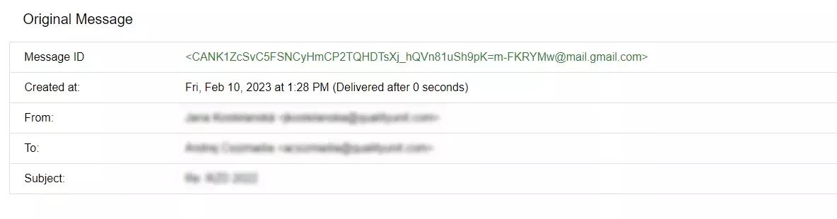 El. laiško žinutės ID pavyzdys