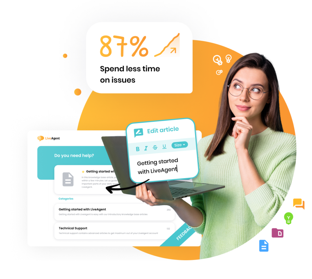 Žinių bazės programinė įranga iš LiveAgent