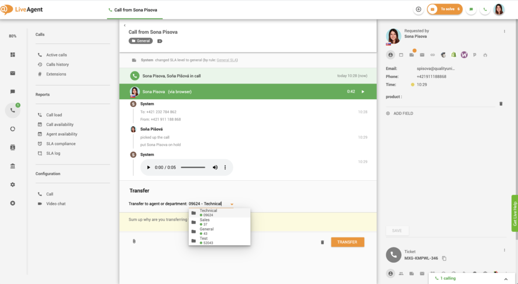 Skambučio perkėlimo funkcija