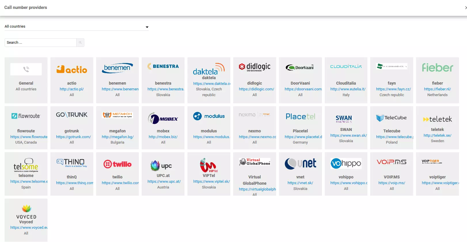 VOIP teikėjų pasirinkimas