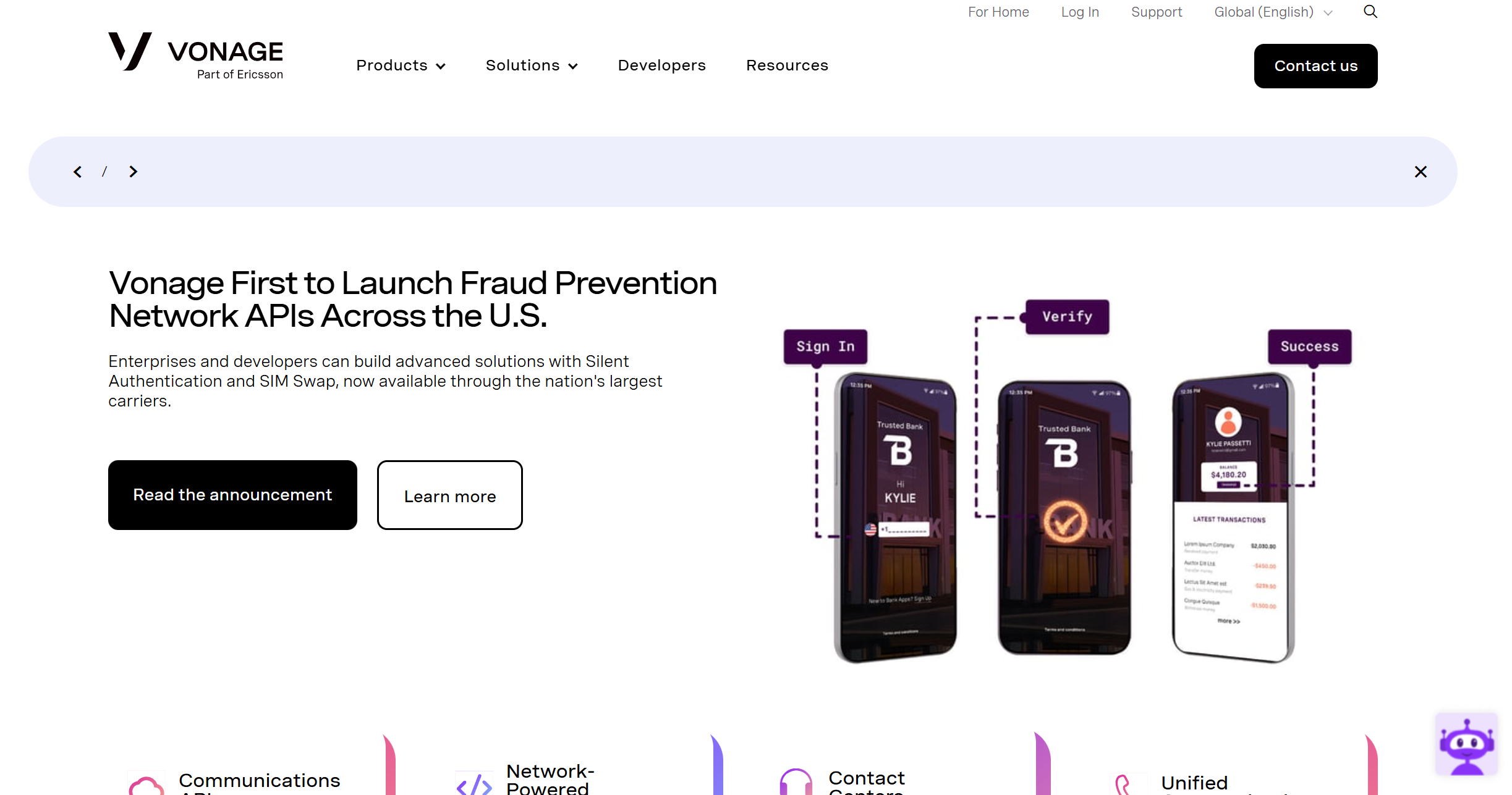 Vonage pagalbos stalo kontaktai