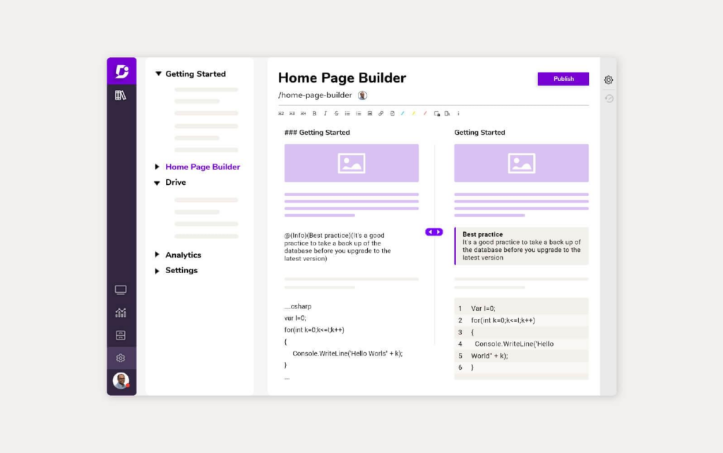 Document360 programinė įranga, teikianti žinių bazės sprendimus