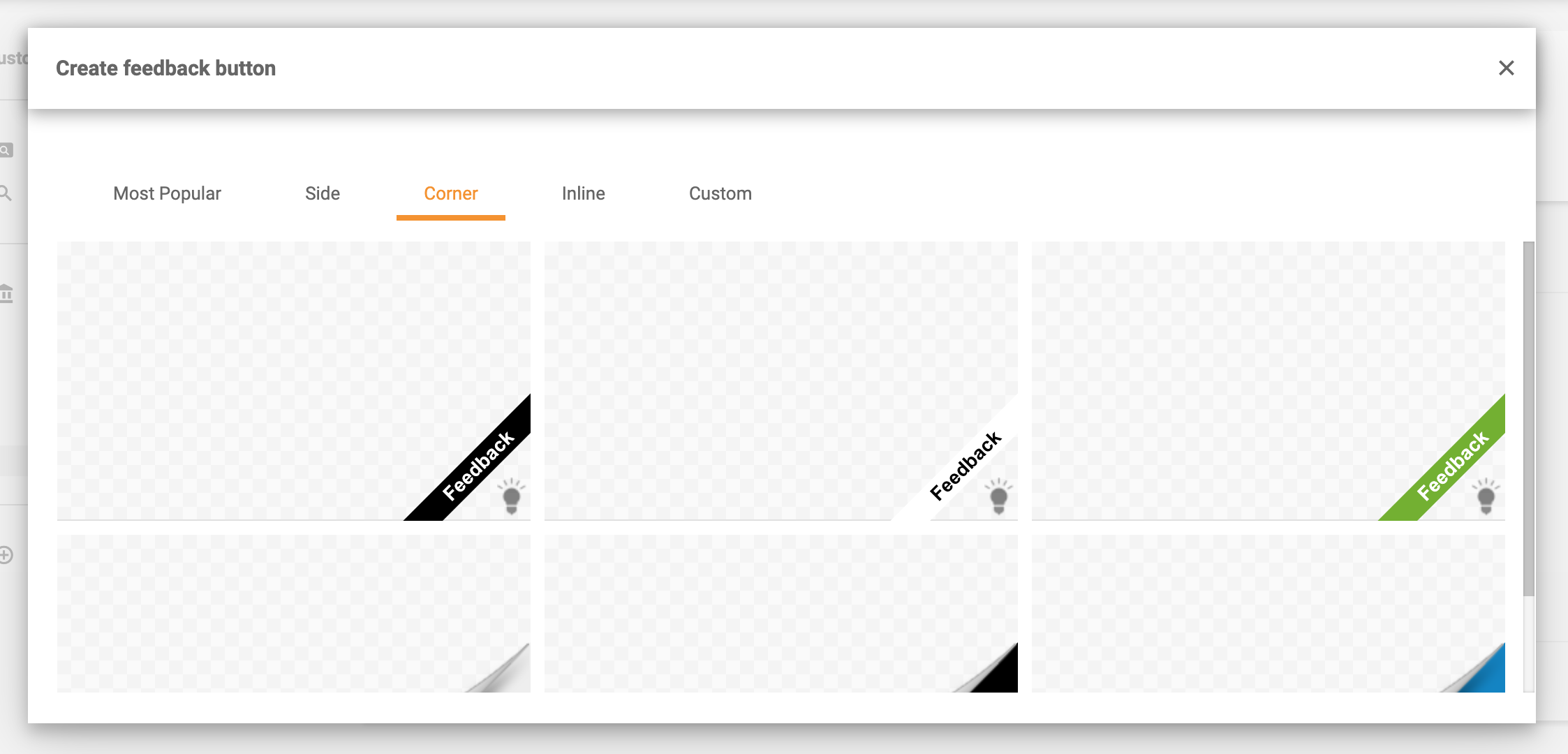 Kampiniai atsiliepimų mygtukai