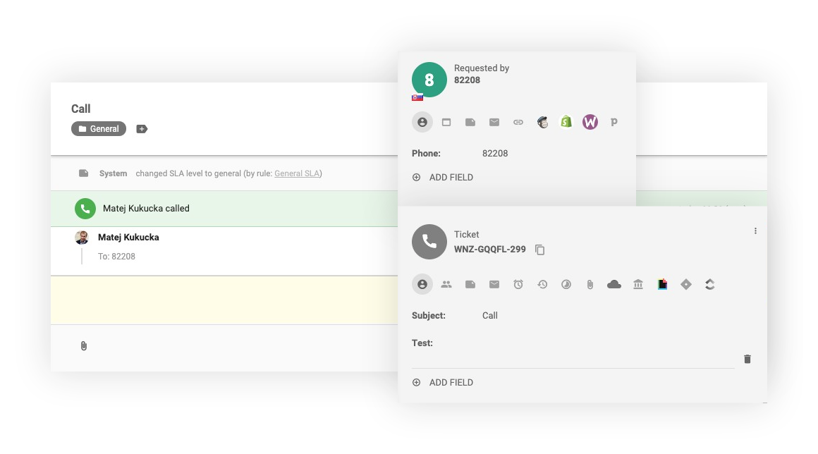 Vidinio skambučio sąsaja LiveAgent
