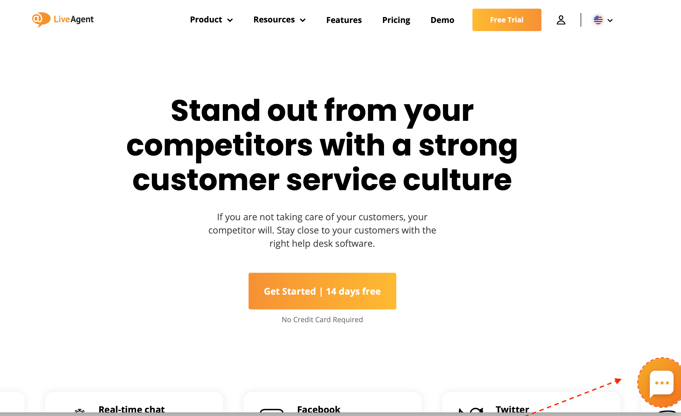 LiveAgent pokalbio mygtuko pavyzdys