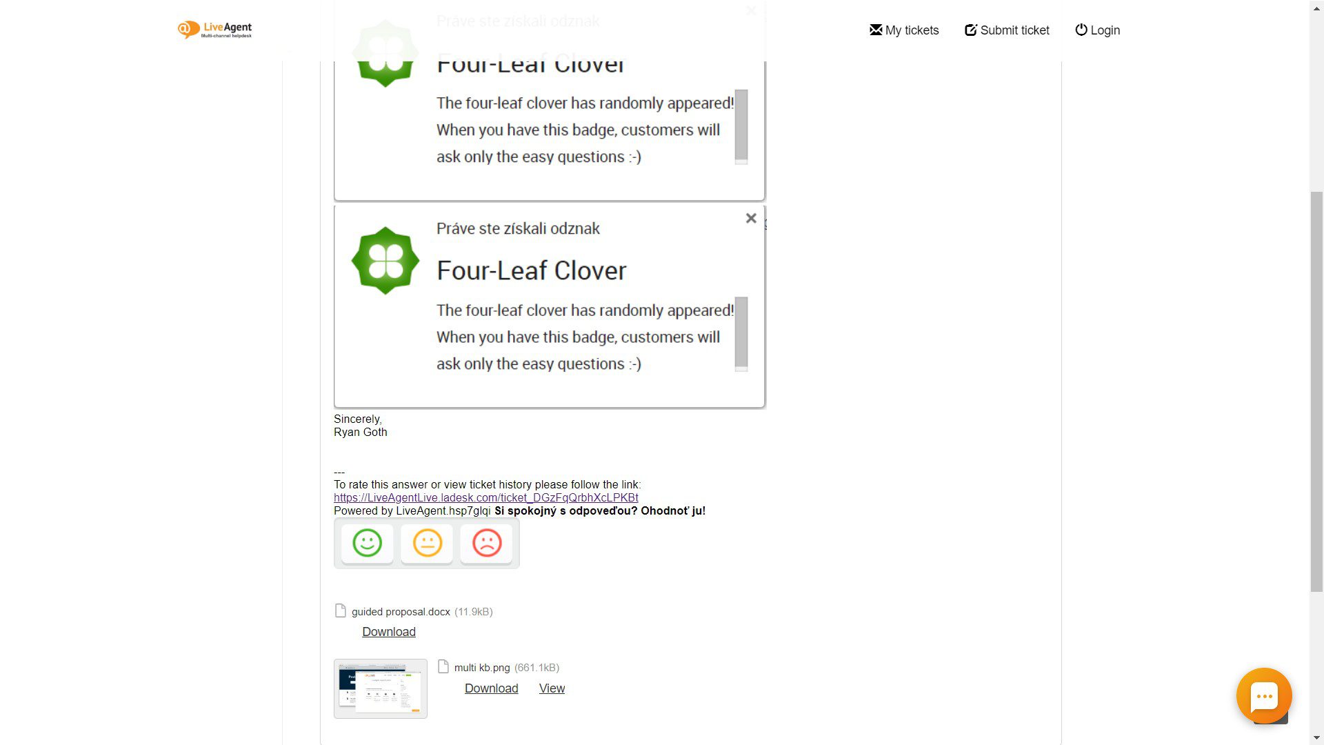 Internetinės bilieto istorijos ekranas