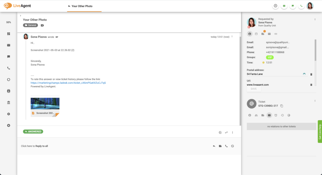 Įklijuoti vaizdų priedai el. laiške