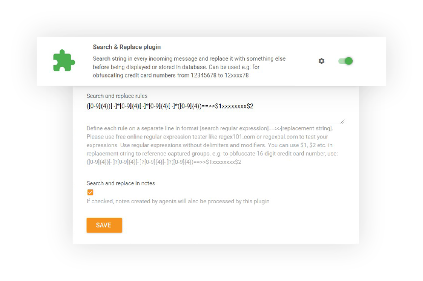 Paieškos ir pakeitimo funkcija LiveAgent