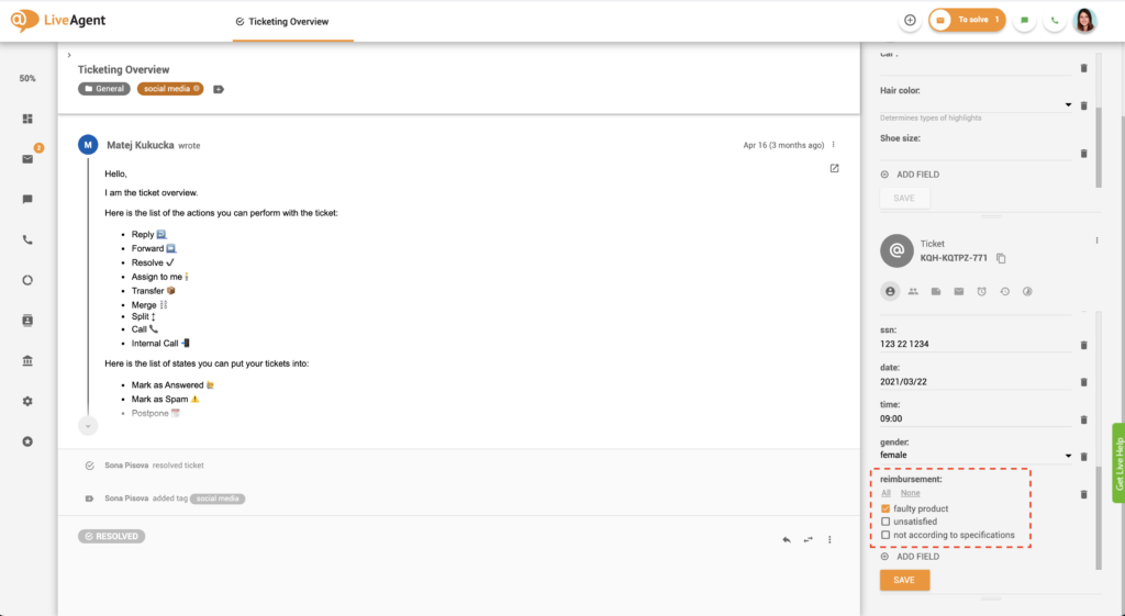 Bilieto laukų žymimųjų langelių grupės pavyzdys