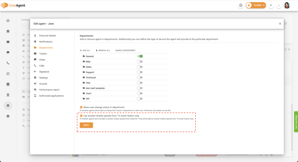 Tik sprendimo nustatymai